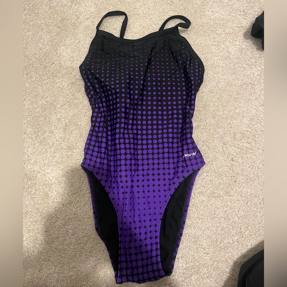 Sporto Black and Purple Swimwear